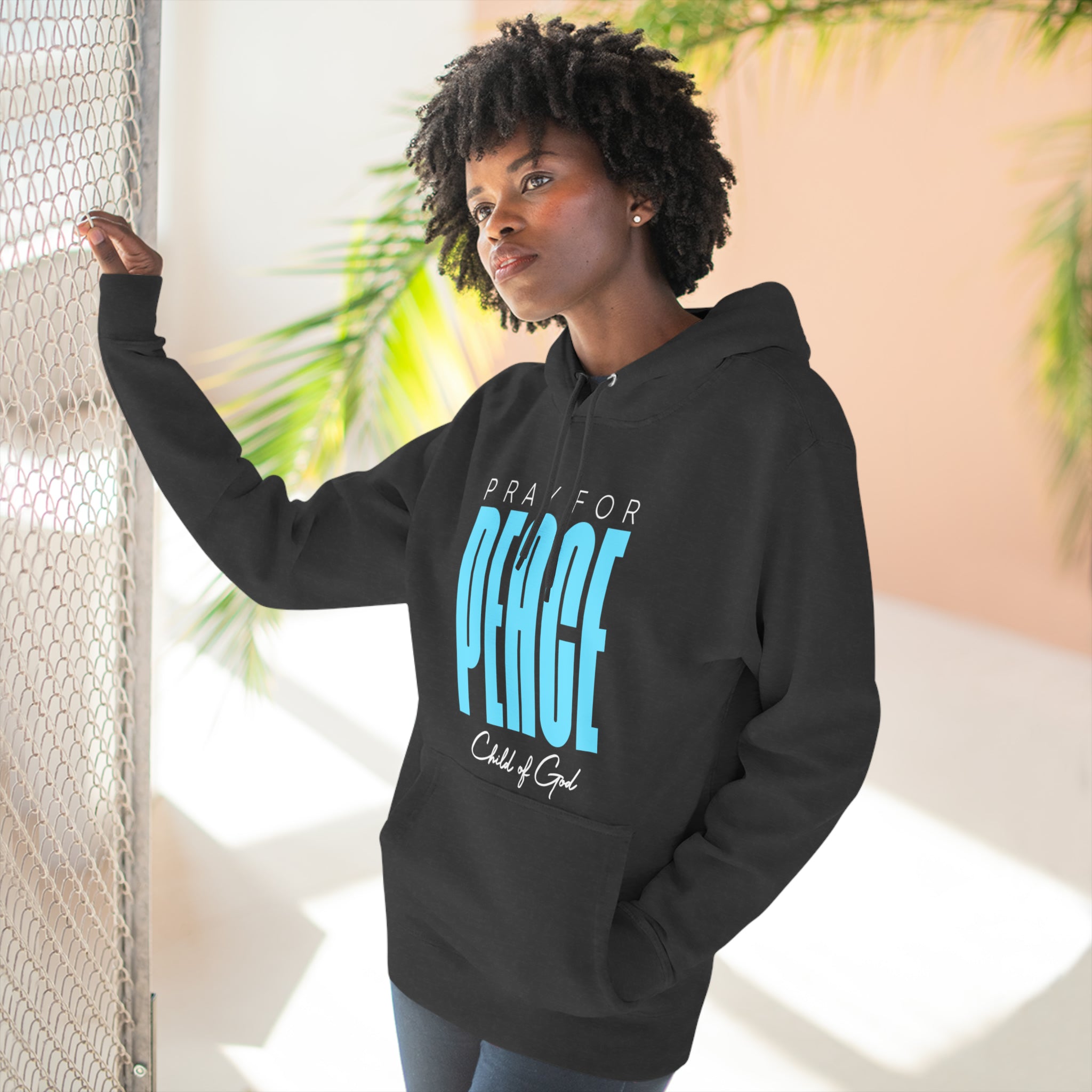 Pray For Peace Unisex Premium Pullover Hoodie - Child of God Project