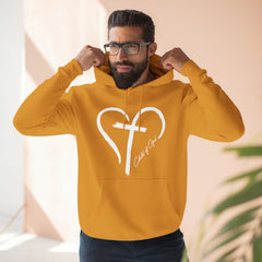 Heart and Cross Men's Premium Pullover Hoodie