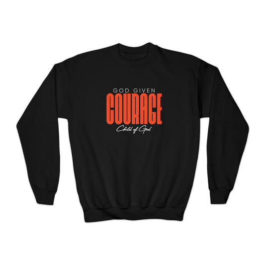 God Given Courage Jugend-Sweatshirt mit Rundhalsausschnitt