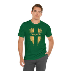 Shield and Cross Herren-Jersey-Kurzarm-T-Shirt