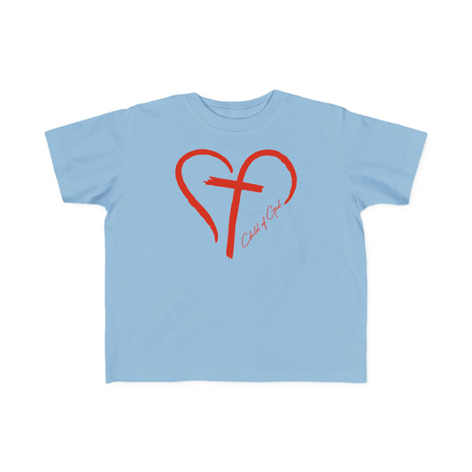 Feines Jersey-T-Shirt für Kleinkinder mit Herz und Kreuz