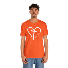 Camiseta masculina de manga curta Heart and Cross