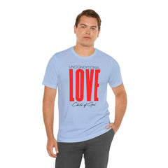 Camiseta masculina de manga curta com amor incondicional