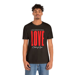 Camiseta masculina de manga curta com amor incondicional