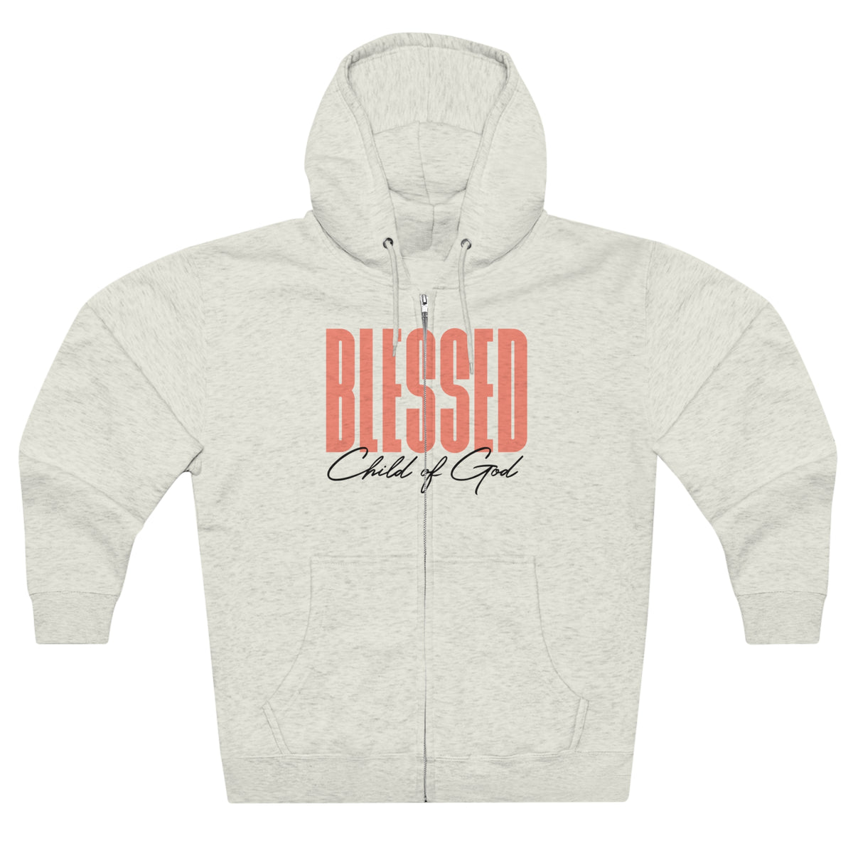 Gesegnetes Kind Gottes Premium-Hoodie mit durchgehendem Reißverschluss für Herren