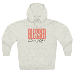 Blessed Child of God Men's Premium Full Zip Hoodie