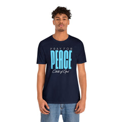 Pray for Peace Men's Jersey Short Sleeve Tee