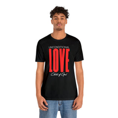 Camiseta masculina de manga curta com amor incondicional