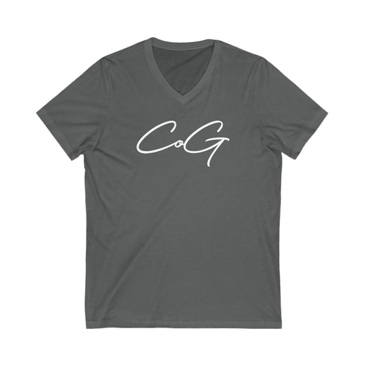 CoG Child of God Unisex Jersey Kurzarm-T-Shirt mit V-Ausschnitt