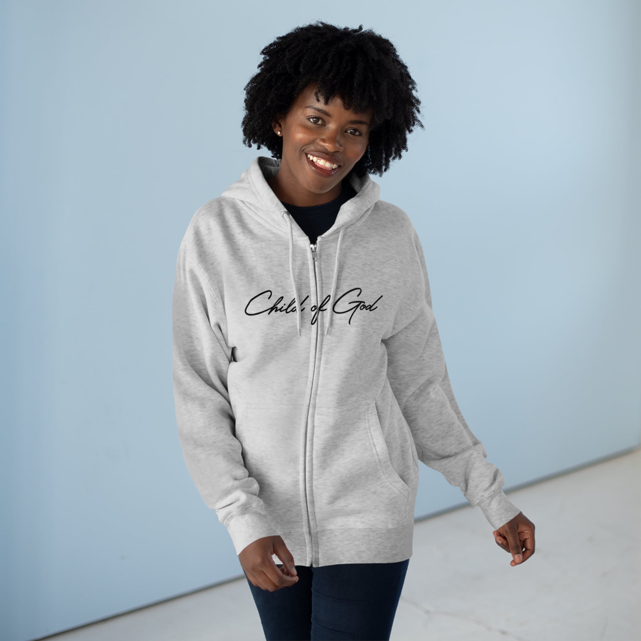 Classic Design Unisex Premium Full Zip Hoodie - Child of God Project