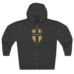 Shield and Cross Men's Premium Full Zip Hoodie