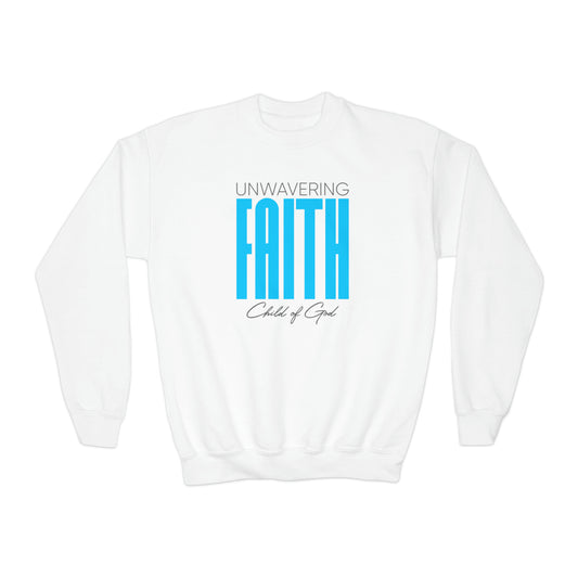 Unbeirrbarer Glaube Jugend-Sweatshirt mit Rundhalsausschnitt
