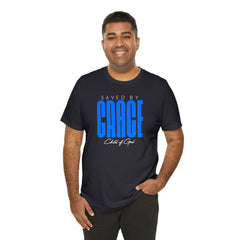 Saved By Grace Men's Jersey Short Sleeve Tee