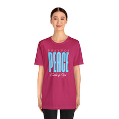 Pray for Peace Unisex Jersey Short Sleeve Tee