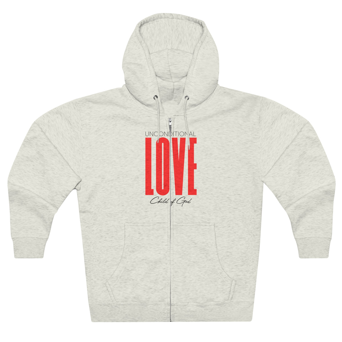 Unconditional Love Men's Premium Full Zip Hoodie