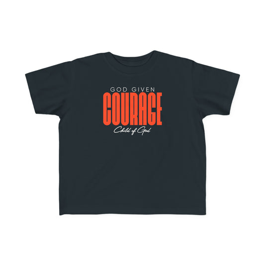 Camiseta de jérsei infantil God Give Courage para criança