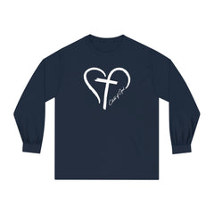 Heart and Cross Unisex Long Sleeve T-Shirt