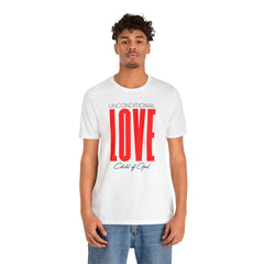 Camiseta masculina de manga curta com amor incondicional