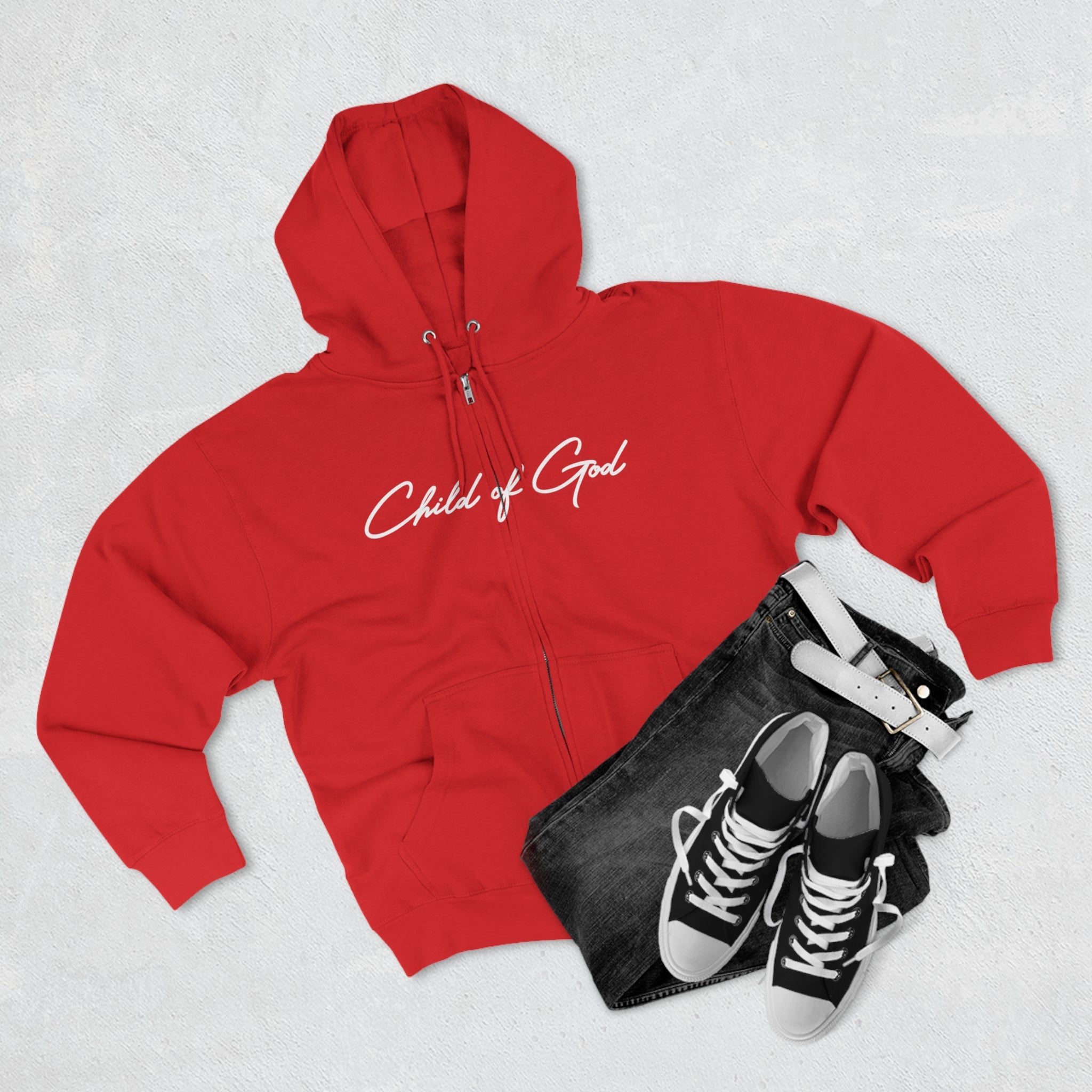 Classic Design Unisex Premium Full Zip Hoodie - Child of God Project