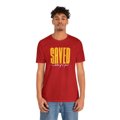 Saved Child of God Men's Jersey Short Sleeve Tee