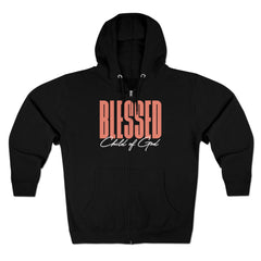 Blessed Child of God Men's Premium Full Zip Hoodie