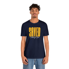 Saved Child of God Men's Jersey Short Sleeve Tee