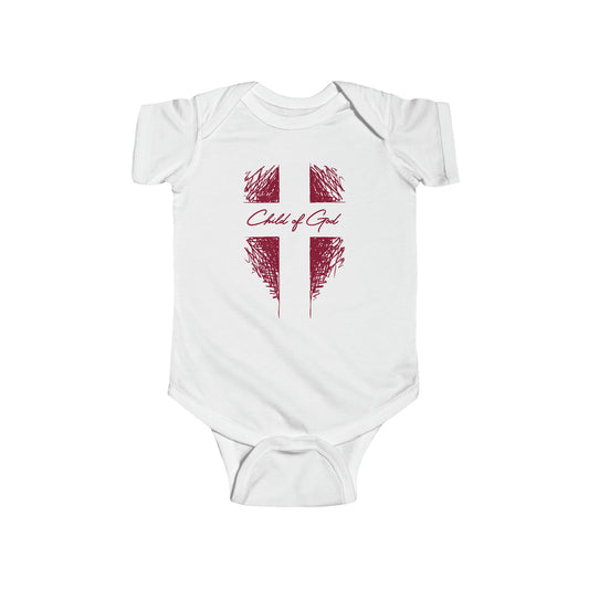 Shield and Cross Baby-Body aus feinem Jersey
