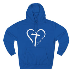 Heart and Cross Unisex Premium Pullover Hoodie