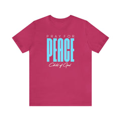 Pray for Peace Unisex Jersey Short Sleeve Tee