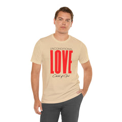 Camiseta masculina de manga curta com amor incondicional