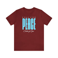 Pray for Peace Men's Jersey Short Sleeve Tee