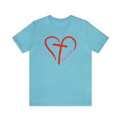 Heart and Cross Men's Jersey Short Sleeve Tee