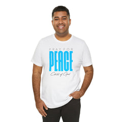 Pray for Peace Men's Jersey Short Sleeve Tee