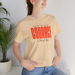 Camiseta unissex de manga curta God Given Courage