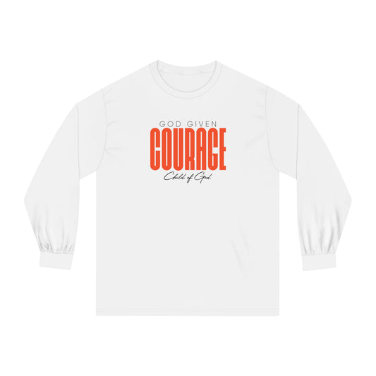 Camiseta unissex de manga comprida God Give Courage