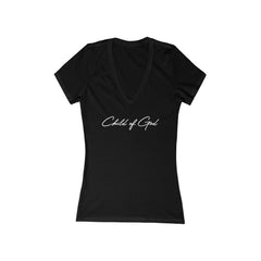 Classic Design Women's Jersey Short Sleeve Deep V-Neck Tee