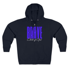 Brave Child of God Premium-Hoodie mit durchgehendem Reißverschluss für Herren