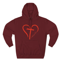 Pulôver com capuz premium masculino Heart and Cross