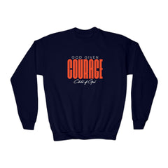 God Given Courage Youth Crewneck Sweatshirt