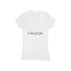 Classic Design Women's Jersey Short Sleeve Deep V-Neck Tee