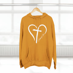 Heart and Cross Unisex Premium Pullover Hoodie