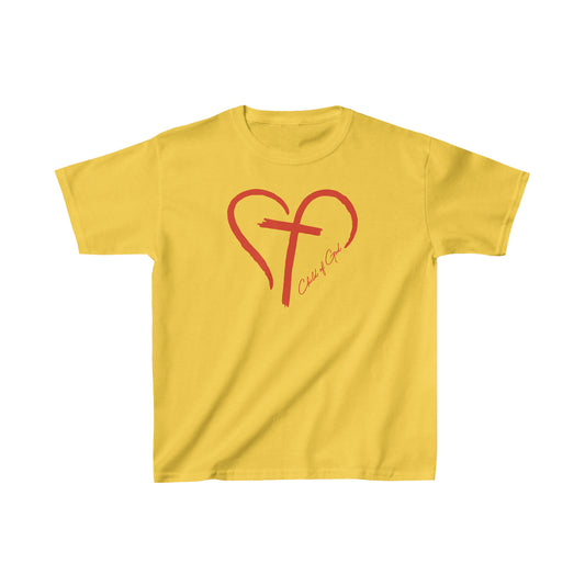 Heart and Cross Kids Heavy Cotton™ T-Shirt