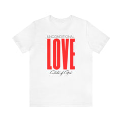 Camiseta masculina de manga curta com amor incondicional