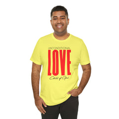 Camiseta masculina de manga curta com amor incondicional