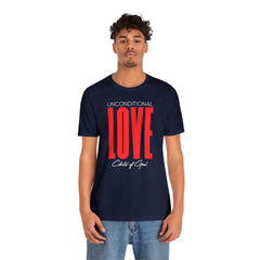 Camiseta masculina de manga curta com amor incondicional