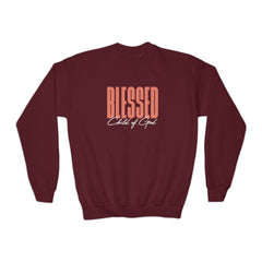 Blessed Child of God Youth Crewneck Sweatshirt