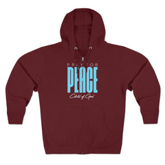 Pray for Peace Men's Premium Full Zip Hoodie