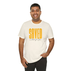 Saved Child of God Men's Jersey Short Sleeve Tee