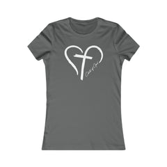 Herz- und Kreuz-Lieblings-T-Shirt für Frauen