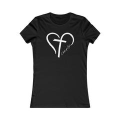 Herz- und Kreuz-Lieblings-T-Shirt für Frauen